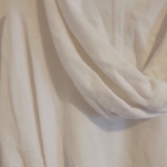 Eileen Fisher Womans SzXL organic cotton Soft White hooded long sleeve Sweater - Picture 5 of 6